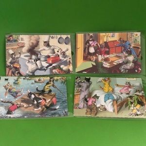Four vintage Alfred Mainzer postcards.